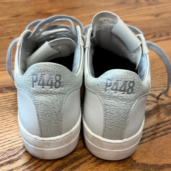 P448 Gray and White Low-Top Sneakers - Picture 4 of 6